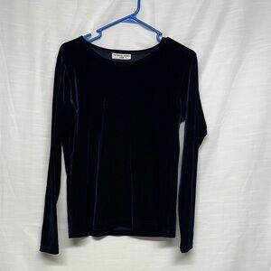 Chic Royal Blue Velvet Women's Tunic Top perfect for holiday